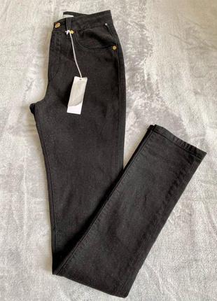 Штани, брюки, джинси, колір чорний глітер, повсякденні стильні шт8 фото