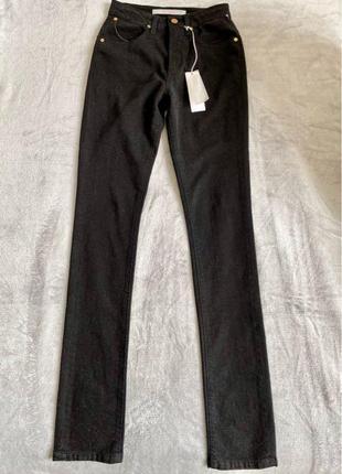 Штани, брюки, джинси, колір чорний глітер, повсякденні стильні шт9 фото