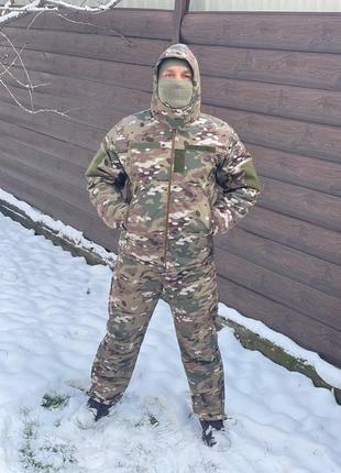 Зимовий тактичний костюм soft shell мультикам до -25  m l xl xxl