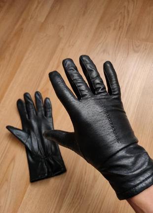 Шкіряні рукавички marks&spencer жіночі рукавички з натуральної м'якої шкіри8 фото