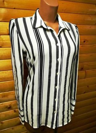 63. класична ділова блузка у смужку популярної британської марки new look. нова з бірками.3 фото