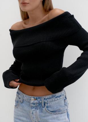 Стильный свитер/топ/кофта со спущенными плечами, красный, белый, черный, беж. стильный, женственный, трендовый, сексуальный. размер универсальный9 фото