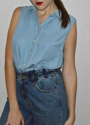 Джинсова сорочка без рукава від m&s