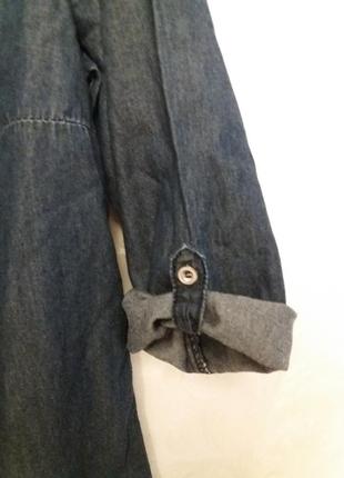 Джинсовое платье-туника с вышивкой 4