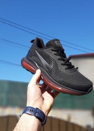 Мужские кроссовки nike air running черные с оранжевым &lt;unk&gt; smb3 фото