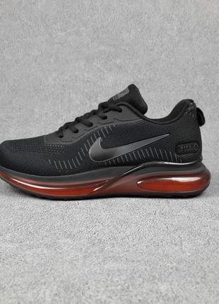 Мужские кроссовки nike air running черные с оранжевым &lt;unk&gt; smb7 фото