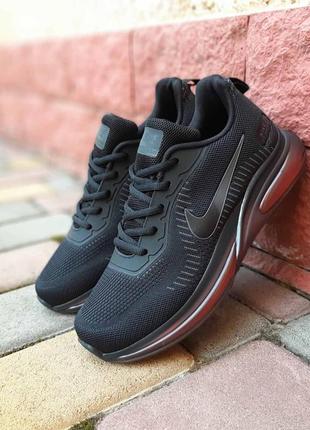 Мужские кроссовки nike air running черные с оранжевым &lt;unk&gt; smb