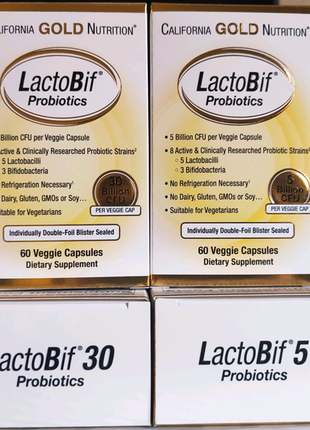 Пробіотики lactobif, california gold nutrition. 30 млрд.7 фото