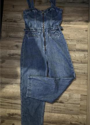 Комбінезон джинсовий жіночій1 фото