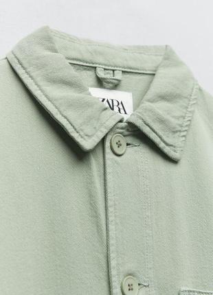 Стильна джинсова сорочка куртка zara4 фото