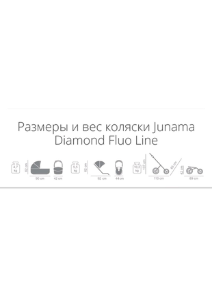 Коляска junama diamond fluo line 2 in111 фото