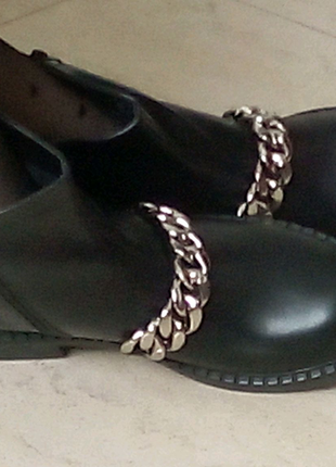 Розміри круті черевики ботильйони з ланцюгом в стилі zara5 фото