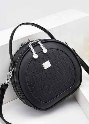 Женская модная красивая черная новая стильная небольшая сумка-клатч сумочка