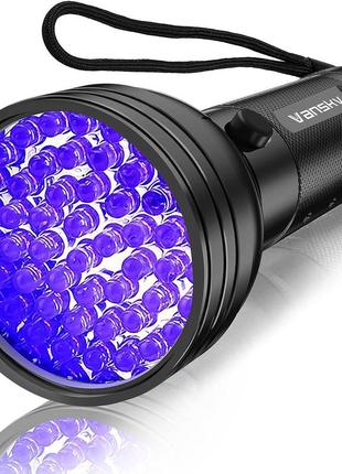 Ультрафіолетовий ліхтарик vansky black light, 51 світлодіод1 фото