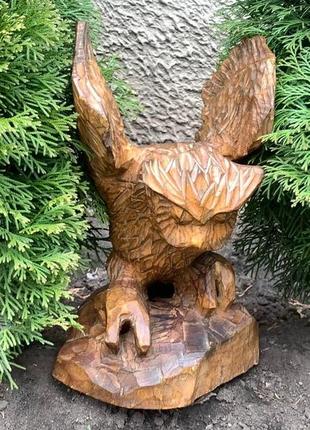 Статуэтка из дерева, фигурка из дерева, статуэтка "сова", скульптура из дерева, фигурка деревянная "филин"1 фото