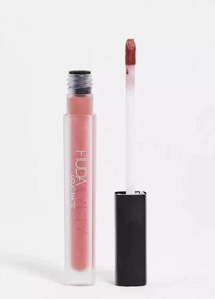 Рідка кремова помада huda beauty liquid matte lipstick bombshell 3.6 мл6 фото