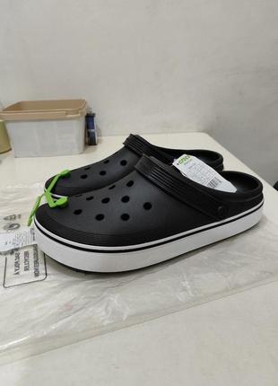 Crocs off court clog мужские клоги, сабо крокс черные м11, м12.8 фото