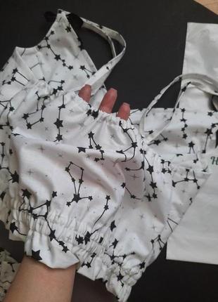 Жіноча піжама "сузір'я на білому"2 фото