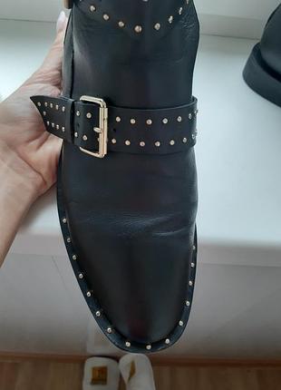 Кожаные ботинки stradivarius 5