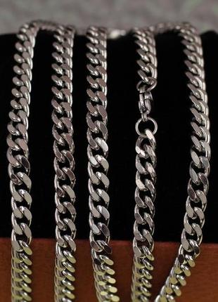 Ланцюг xuping jewelry панцирний гурмета 60 см 6 мм сріблястий