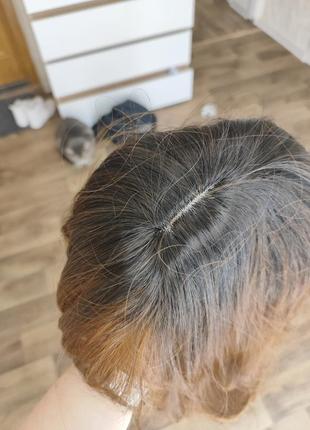 Руда довга перука, рыжий длинный парик с челкой6 фото