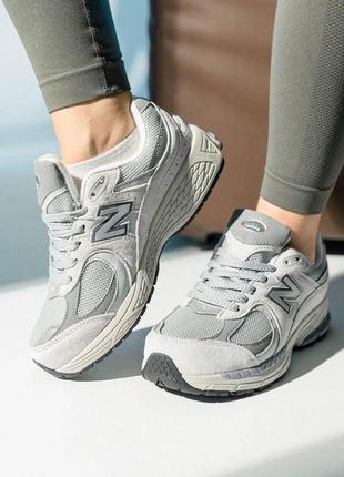 Жіночі кросівки new balance 2002r gray сірі повсякденні кроси з натуральної замші нью баланс9 фото