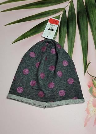 Красива весняна шапочка в горошок cool club 6/8 років
