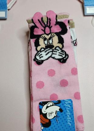 Яскраві шкарпетки носки з мінні маус disney для дівчинки розміри2 фото