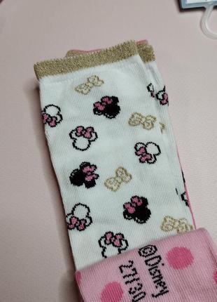 Яскраві шкарпетки носки з мінні маус disney для дівчинки розміри5 фото