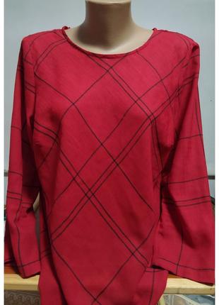 Красная блузка блуза с открытой спиной кофта рубашка1 фото