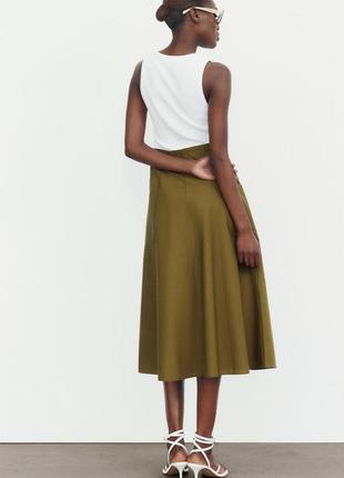 Комбіноване плаття середньої довжини з кишенями5 фото