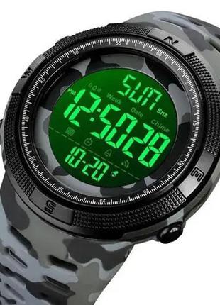 Часы наручные мужские skmei 2070cmgy gray camo, военные тактические часы. цвет: серый камуфляж2 фото