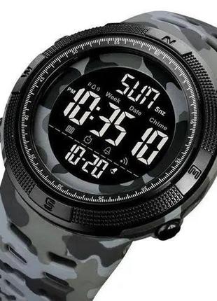 Часы наручные мужские skmei 2070cmgy gray camo, военные тактические часы. цвет: серый камуфляж4 фото