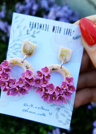 Сережки з полімерної глини 🌸 handmade