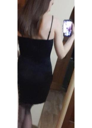 Черное шелковистое платье2 фото