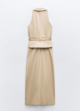 Платье средней длины с воротником хальтер5 фото