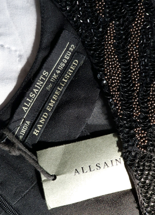 Чорне вечірнє міні-плаття allsaints6 фото