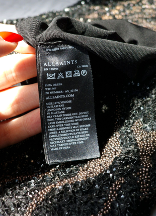 Чорне вечірнє міні-плаття allsaints7 фото