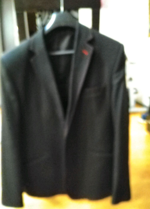 Піджак чоловічий, чорний з червоною ниткою. розмір 58.2 фото