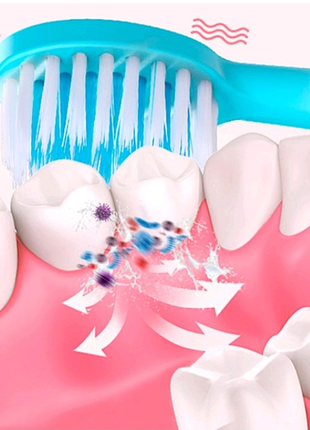 Електрична зубна щітка sonic h1 ультразвукова ipx7 - 8 насадки, т5 фото