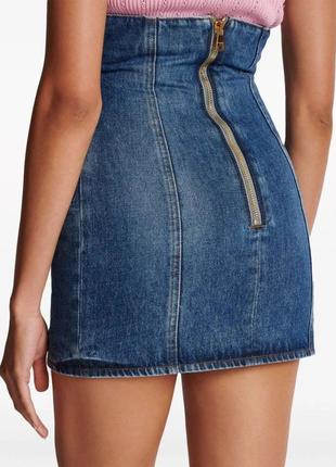 Юбка джинсовая высокая 7