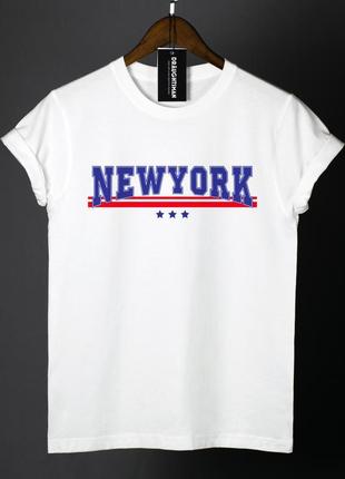 Купити білу футболку "new york"