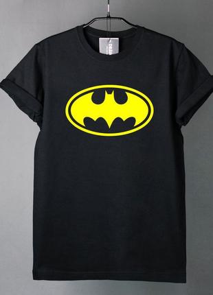 Купити чорну футболку "batman" футболка у вільному крої