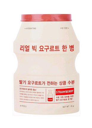 A'pieu real big yogurt one-bottle hydrating face mask strawberry,