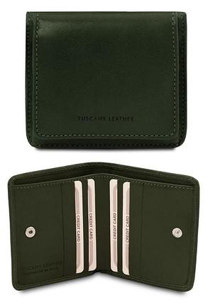 Портмоне жіноче шкіряне з монетницею tuscany tl142059 (forest green)