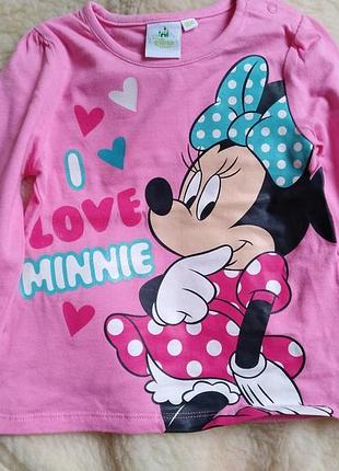 Кофта disney,disney реглан на дівчинку 12-18 місяців