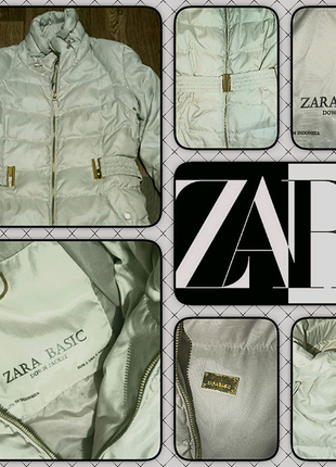 Куртка пуховик zara basic