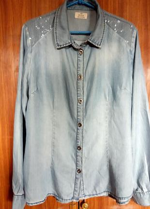 Denim. легкая рубашка коттон,размер l-xl.