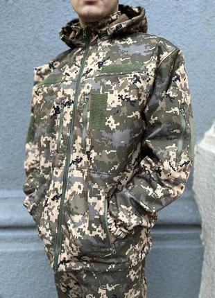 Куртка тактична софтшелл військова армійська зсу тро зимова осінн