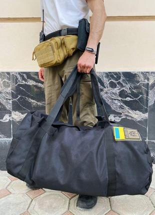 Тактичний баул сумка-рюкзак чорний4 фото